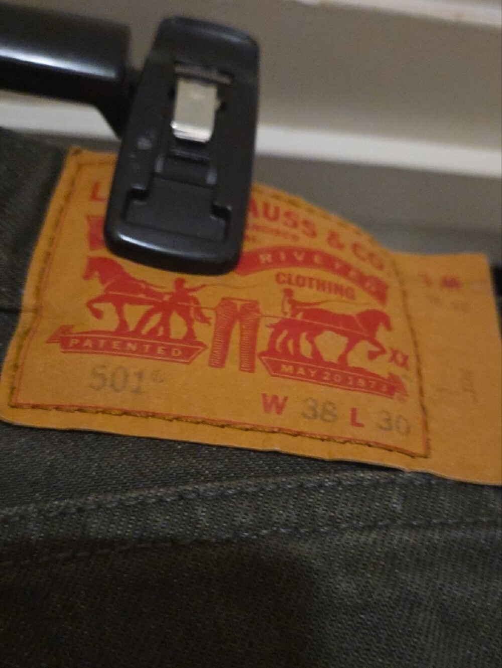 Levi's Olive Green Straight Leg Chinos - Picture 2 of 5